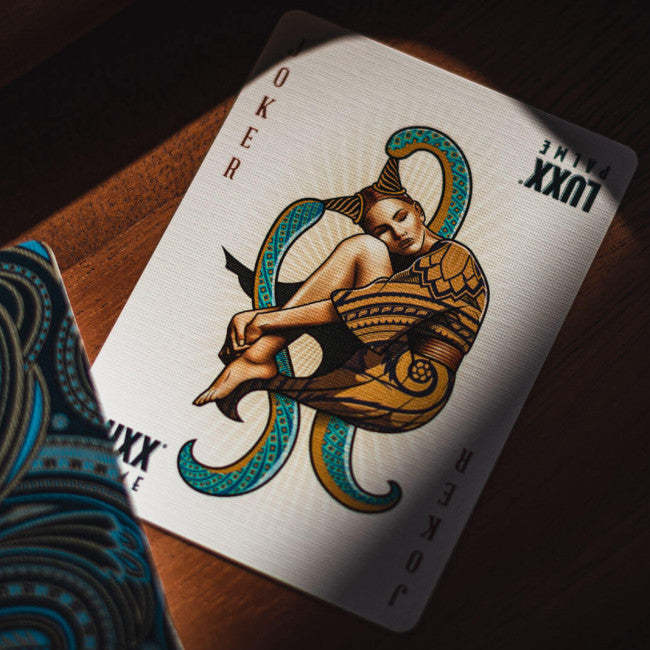 Water-Resistant Playing Card Deck with Linen Finish and Includes Jokers for Poker and Magic Tricks