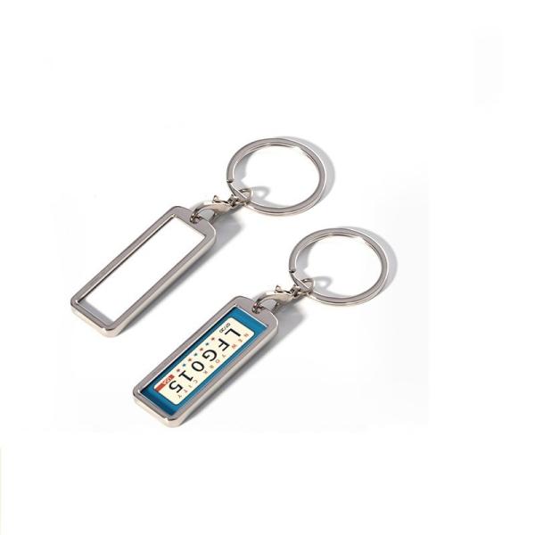 Double Sided Sublimation Key Chains Blanks Car Keychain Tags With Printable Aluminum Sheet