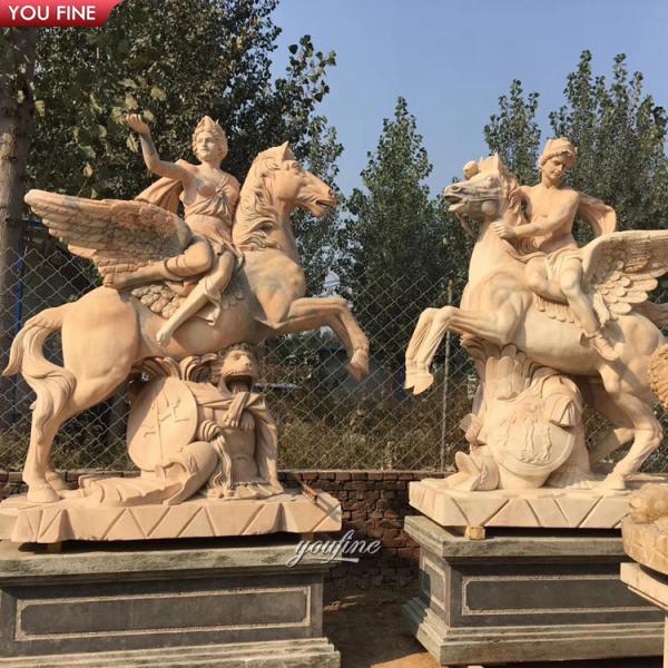 Life Size Outdoor Garden Figure People Marble Roman Soldier Sculpture