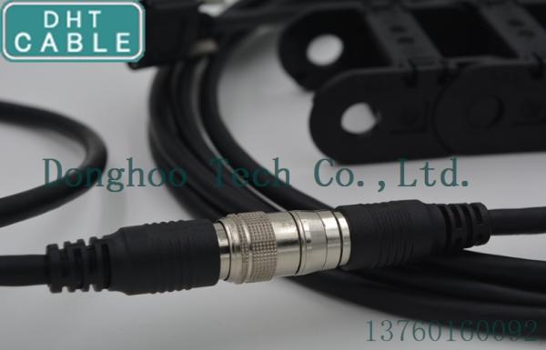 Coaxial 12 Pin Male to Female Coupled Hirose Cable Assemblies for Analog Cameras