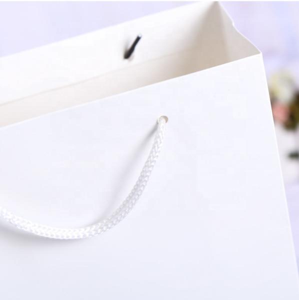 Personalizado imprimindo sacos de papel do cartão com os punhos para a compra da roupa