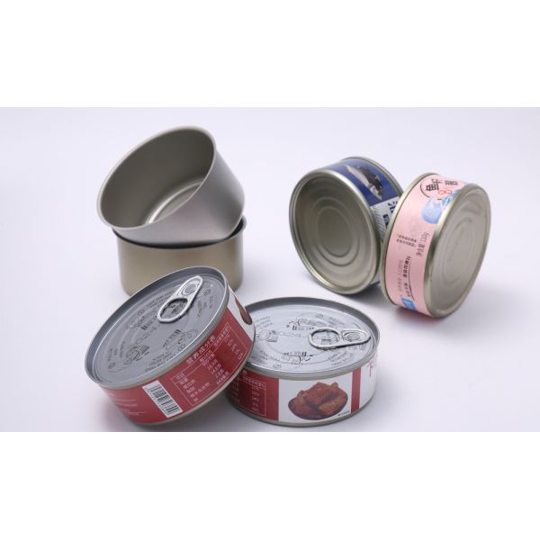 Silver Or Customized 180ml Tinplate Can D83x38mm Metal Packaging For Food