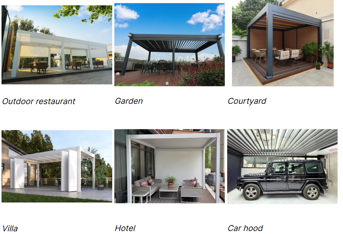 Easy To Install 3x3 Aluminium Waterproof System Pergola Persienne Kit Pergola Aluminium For European