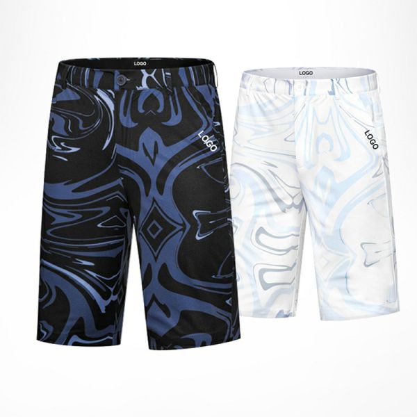 Custom OEM Men's Waterproof Printed Golf Sports Shorts Summer Casual Golf Pants