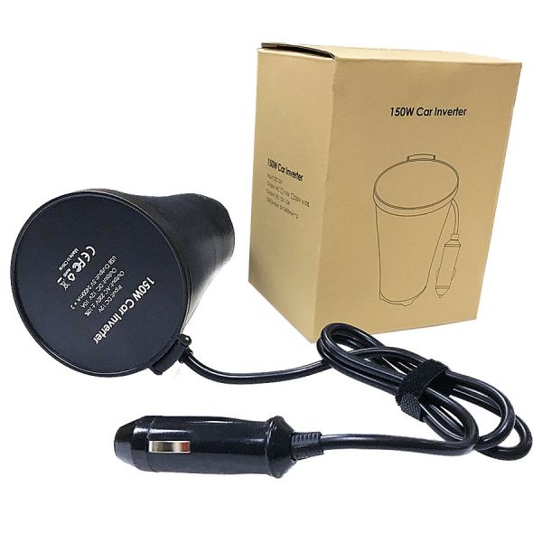 Charger Car Inverter 3 In 1 150W Car Cigar Cigarette Usb Power Inverter Dc 12V Car Inverter 150W 12V/24V Dc To 220V Ac
