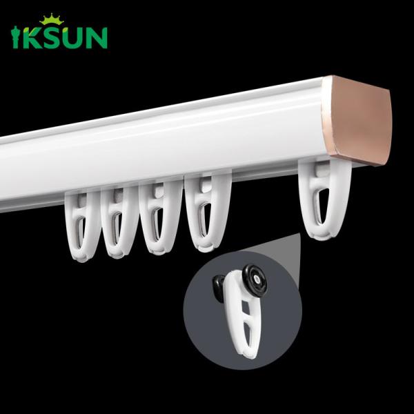 Commercial Metal Curtain Pole Easy Installation Window Aluminum Alloy Curtain Track