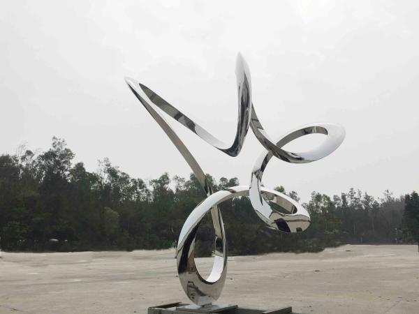 Metal Decoration Modern Abstract Sculpture Large Steel 3m Height Corrosion Resistant