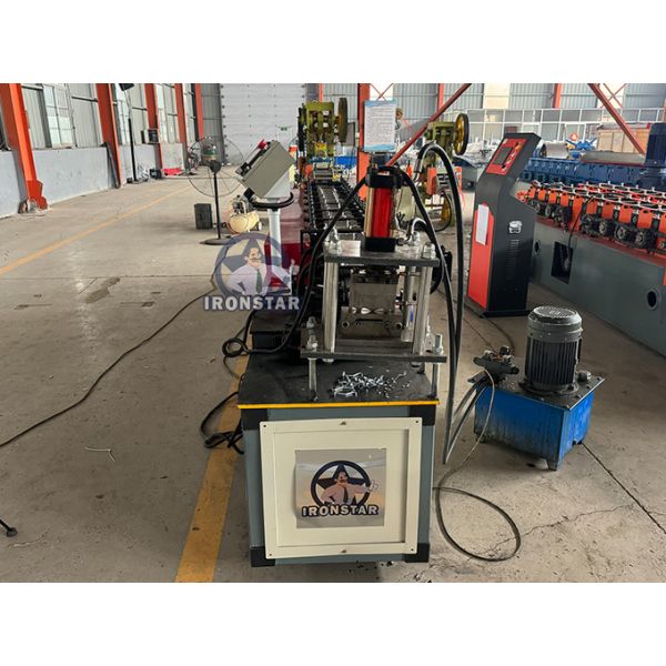 Perforated rolling shutter door roll forming line in Venezuela