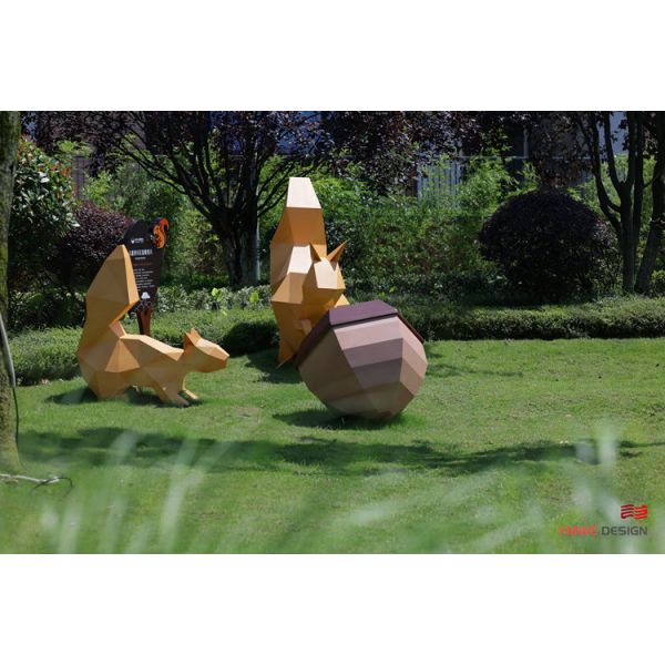 Steel Squirrel Park Design for Children's Outdoor Playground Equipment in Europe