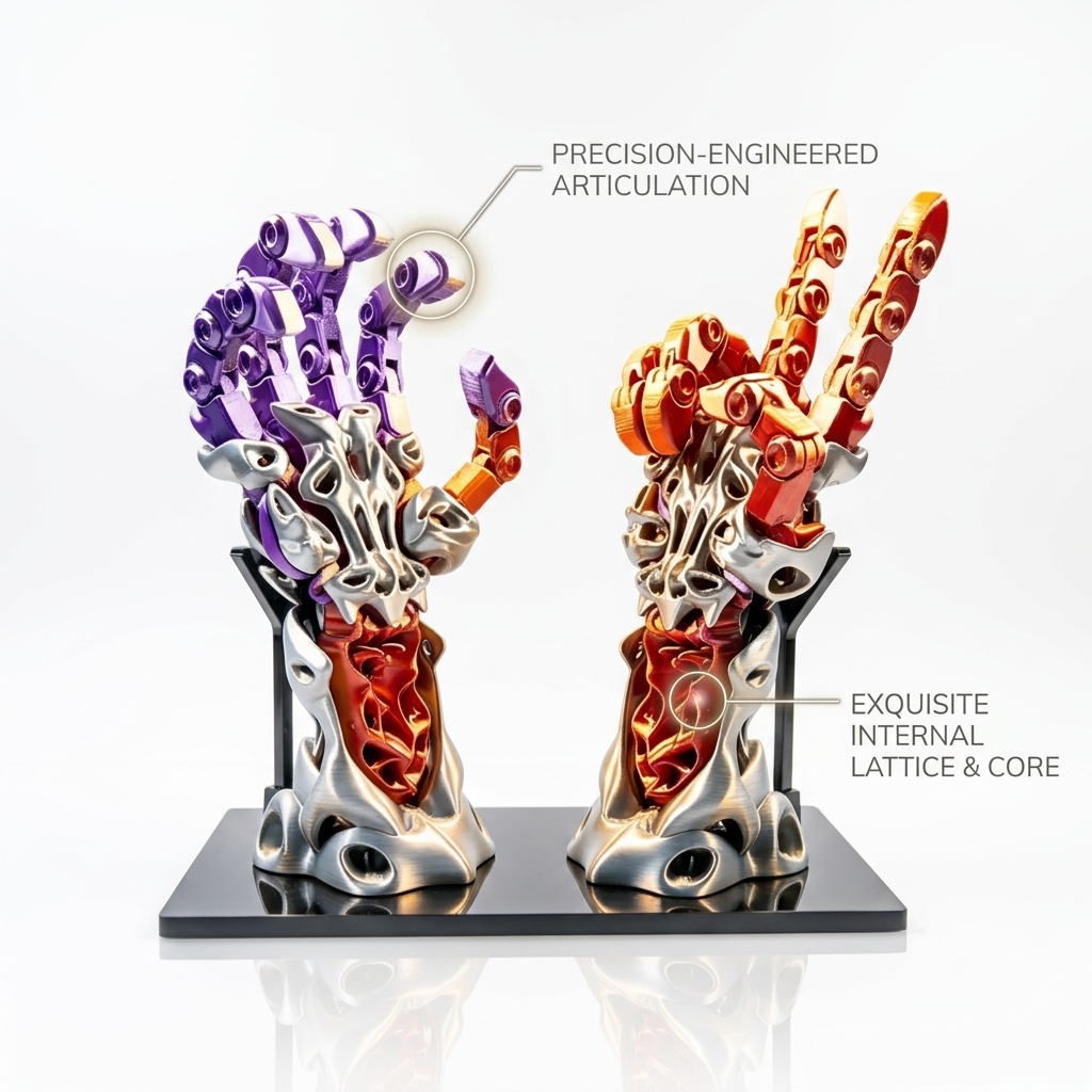 Poseable Custom Toys 3d Printing Mech Robot Claw Articulated Action Figure Skeleton Model