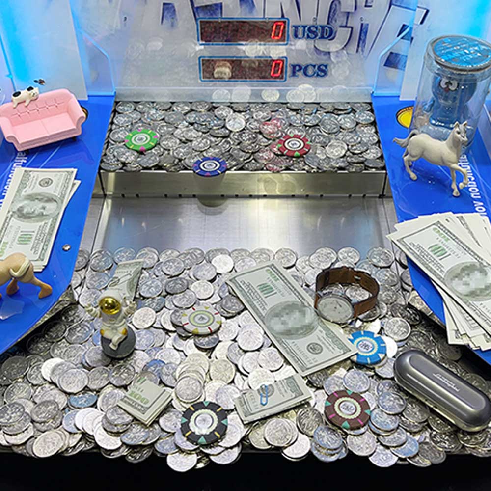Eye-catching Single Coin Pusher, Coin & Bill Operated for Indoor Playground