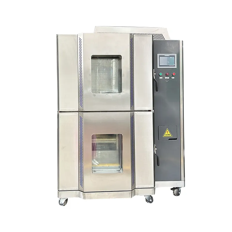 Environnement Climat Chambre d'essai d'impact thermique chaud et froid Zone deux 100 litres