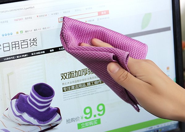 microfiber glass cleaning towel household clean cloths