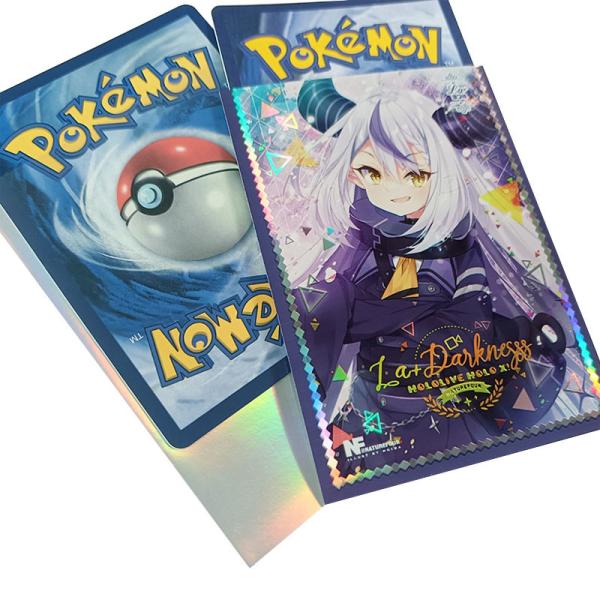 Luvas bonitos do cartão da menina do Anime do tamanho holográfico feito sob encomenda da luva MTG Yugioh do cartão dos desenhos animados de Art Printing Card Sleeves Tcg