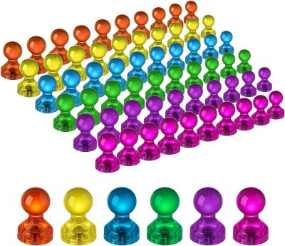 60PCS Colorful Strong Magnetic Thumbtacks Whiteboard Magnets For Classroom Teaching