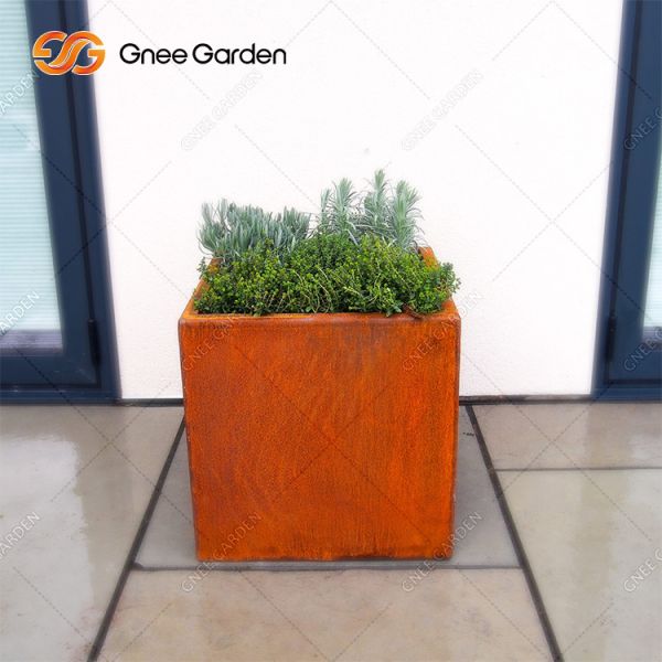 Do plantador exterior interno do metal do GV TUV caixas de janela de aço de Corten antienvelhecimento