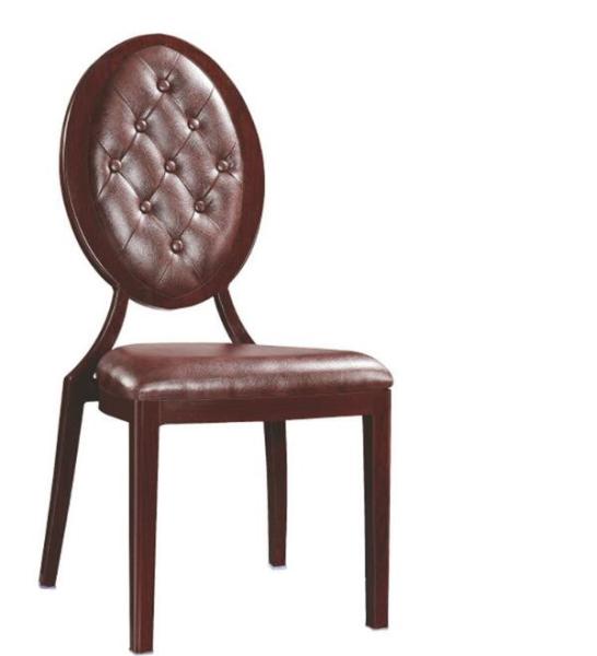 YLX-6020 Wood Imitation Aluminium/Steel Tube Oval Back Hotel Banquet Chair