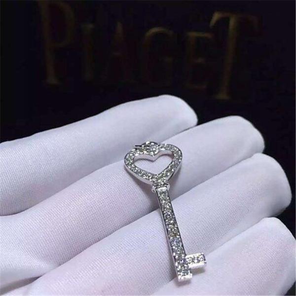   full diamonds of mini love key necklace 18kt gold  with yellow gold or white gold