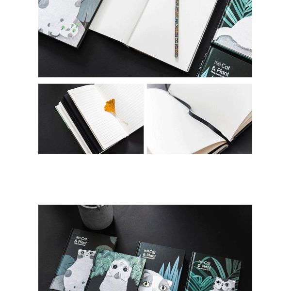 Personalized Custom A5 PU Leather Cover Dotted Notebook with Elastic Band and Dot Grid
