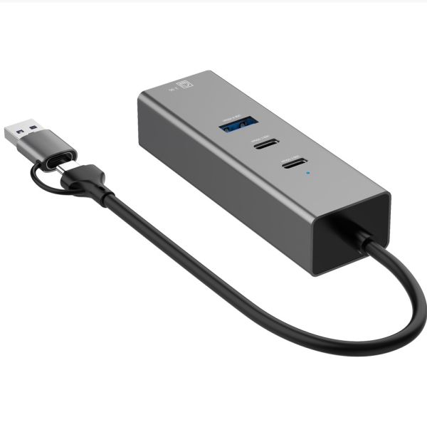 4 IN 1 USB A&C 2.5G Ethernet Adapter 2 Ports USB C And USB A HUB OEM