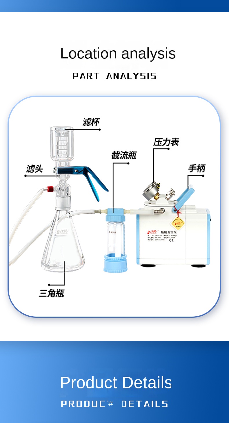 For GM Series Electric Anti-Corrosion Oil-Free Diaphragm Filter Vacuum Pump