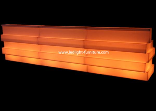 Fold Mobile Glowing LED Bar Counter Strip Shaped Multi Colors With Wine Holder