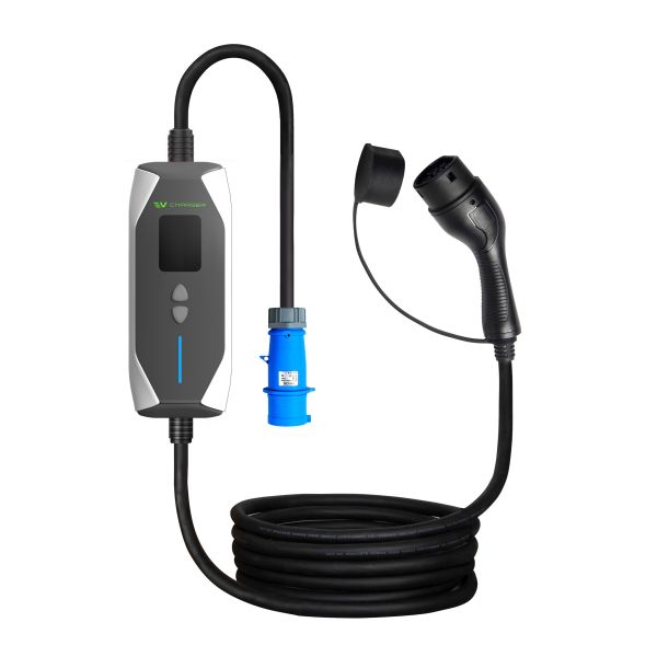 OEM ODM GBT 32A 7KW Potable Electric Car Fast Charger Outdoor Charger 1 Phase Potable EV Charger With 5M Cable