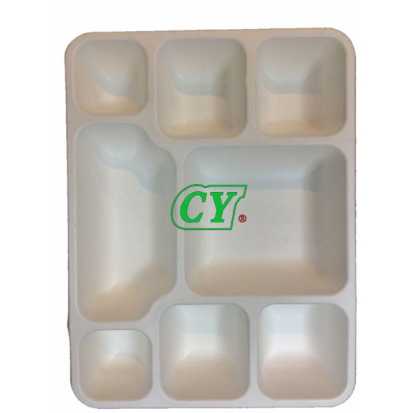 Smart Disposable Paper Pulp Molding Food Tray Producing Machine With Two Robot Arms