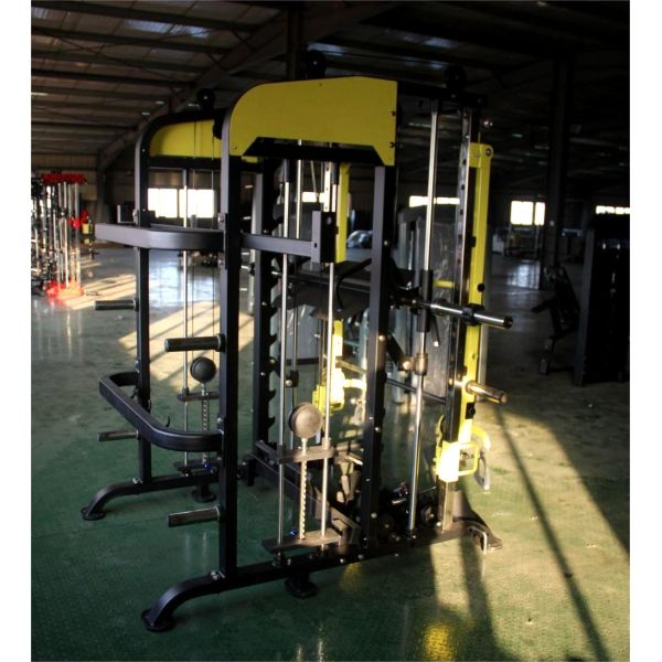 Commercial multi-fonctionnelle Smith Machine Cable Crossover Trainer Gantry pour le culturisme Arm Workout et entraînement de la poitrine