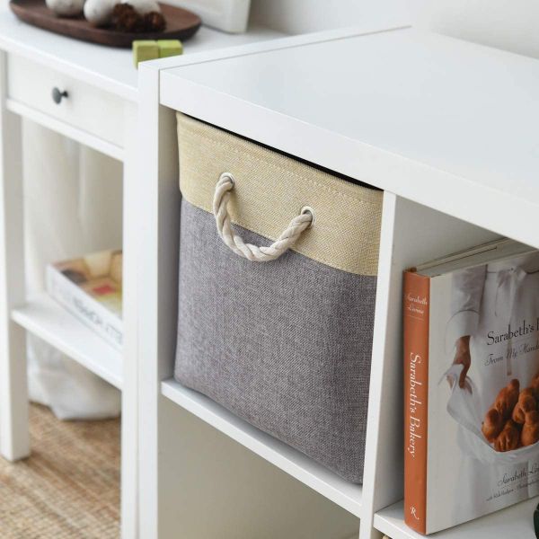 Customized Logo Acceptable Fabric Storage Basket for Clothes Storage and Organization