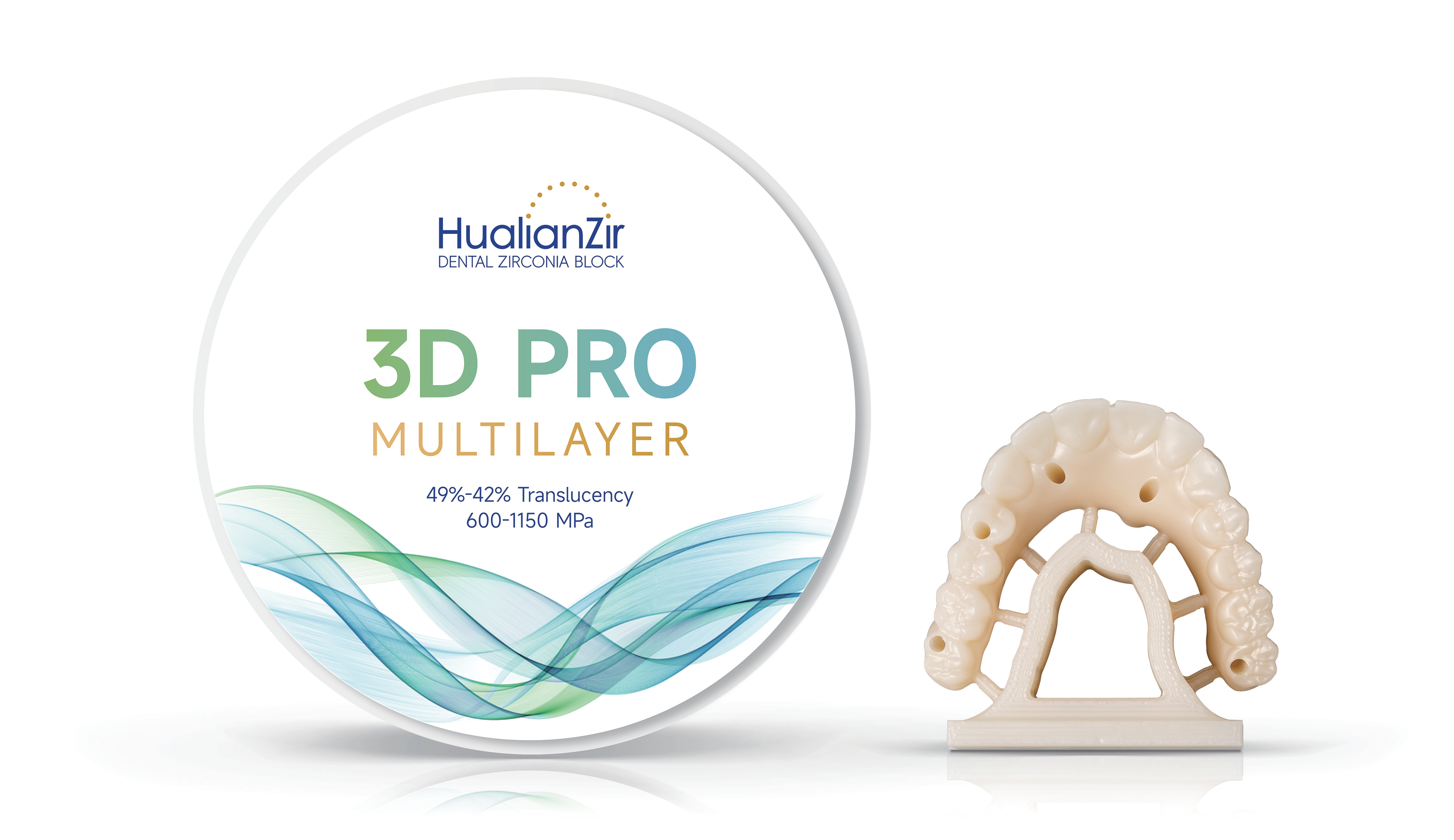 Multilayer Dental Zirconia Milling Discs High Translucency Zirconia Block 3D Pro