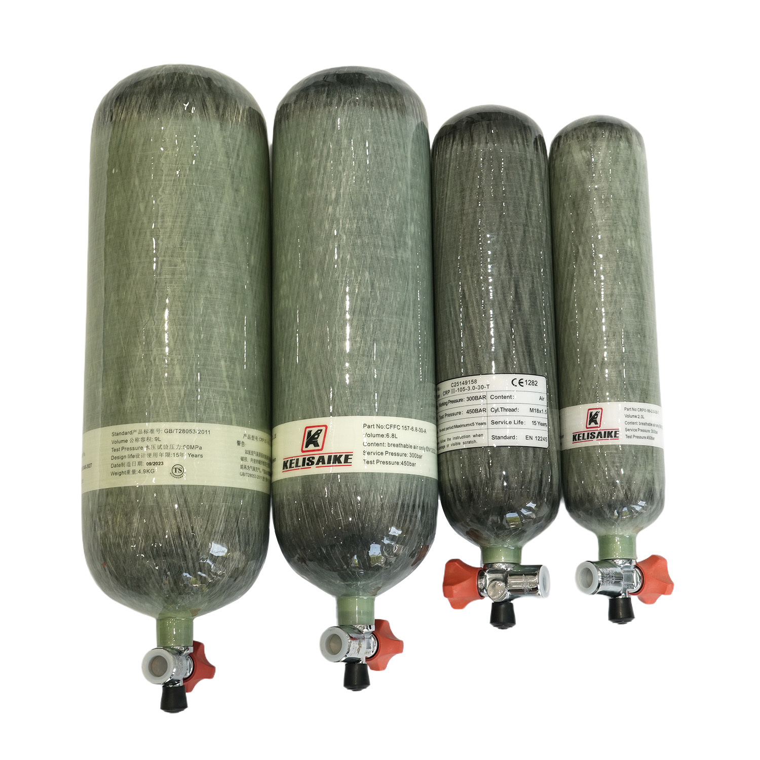 Heavy-Duty Emergency Breathing Apparatus | Two-Wheeled Mobile SCBA with Low-Pressure Alarm