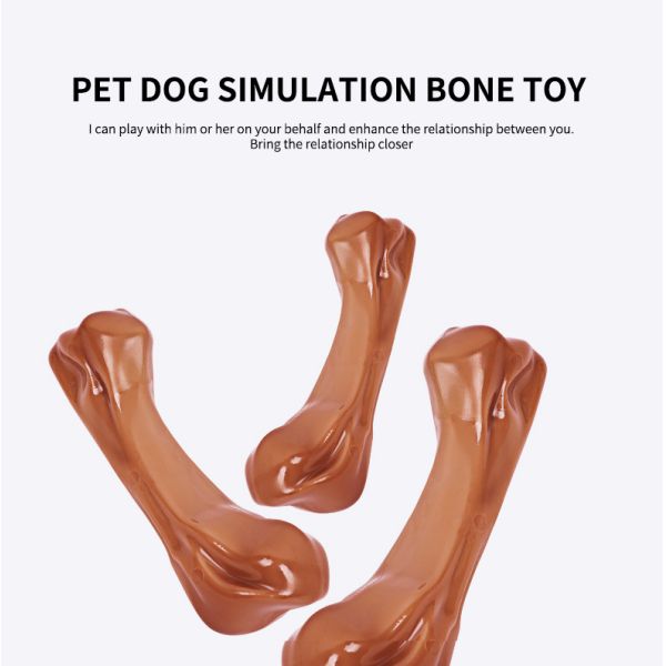 Indestructible TPR Dog Chew Toy Eco-Friendly Grinding Teeth Toy for Aggressive Dogs Soft Natural Rubber Bone