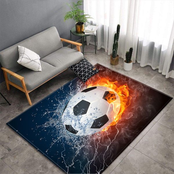 Grass Court Living Room Floor Carpets Green 3d Printed Rugs 1.5*1m