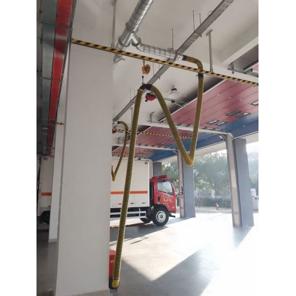 NFPA Compliant Automatic Sliding Rail Fire Truck Exhaust Removal System for Stations