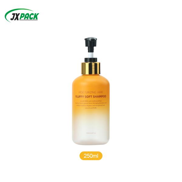 Gradient Frosted PET Plastic Lotion Bottle with Customizable 250ml or 300ml Capacity for Personal Skin Care