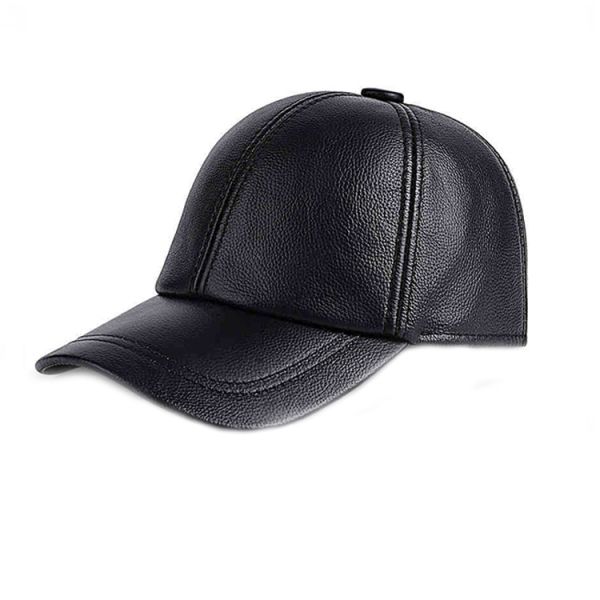 Adults Leather Daddy Hat , Curve Fitted 6 Panel Dad Hat Waterproof