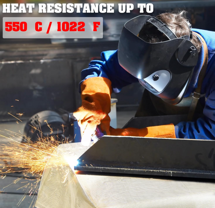 Сварка Рабочая огнеупорная изоляционная одежда 6x8 футов с защитными перчатками для рук