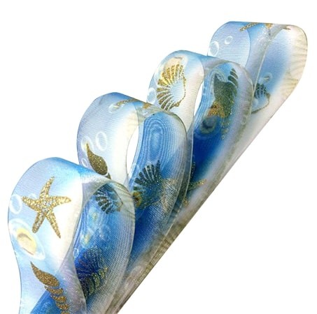 Multicolor Organza Christmas Ribbon 2.0mm 22.2mm Wide Organza Ribbon For Gifts Packing