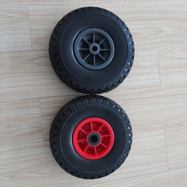 300-4 Red Rim Rubber Wheel 10 Inch Tire Garden Cart Wheelbarrow Pneumatic Wheels