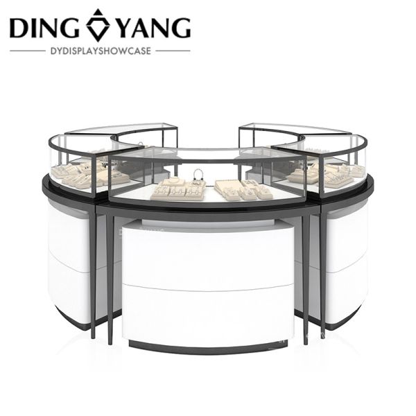 High End Wood Glass Jewelry Display Case Lighting, Showcases Factory Manufacturer, High Quality With Affordable Price