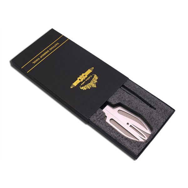 Stainless Steel Tattoo Accessories , Manual Tattoo Tool Eyebrow Stencil Ruler