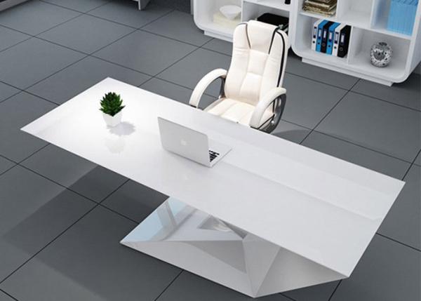 Elegant Manager Office Furniture Creative Special Shape With White Baking Paint