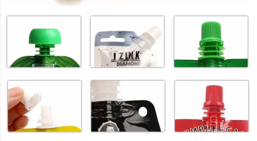 BPA Free 100mic Aluminum Foil Spouted Pouches For Tomato Paste Stand Up Spout Pouch Bags