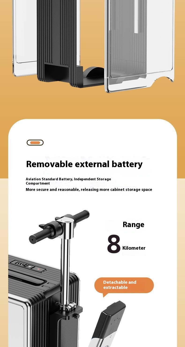 WINLEG Bluetooth G-Manned Remote Control Convenient Sports Style Luggage with Remote Control Riding Feature