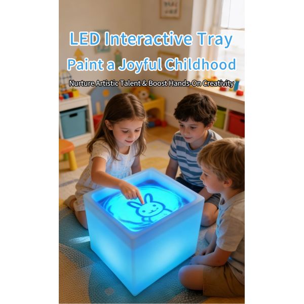LED Square Sensory Activity Tray for Creative Play