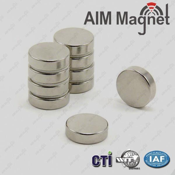 Permanent disc Neodymium Magnet with silver Nickel coating