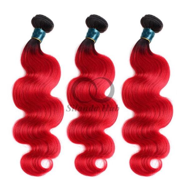 #T1B/Red Body Wave Remy Human Hair Bundles Sew In Weave Bundles Brazilian Bundle Deals