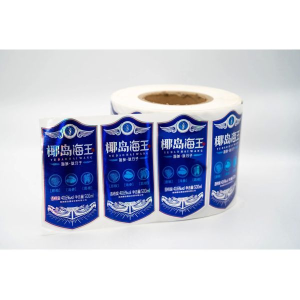 Custom Printed Waterproof Adhesive Label with 10-12 Color Printing for Beverage and Food Packaging
