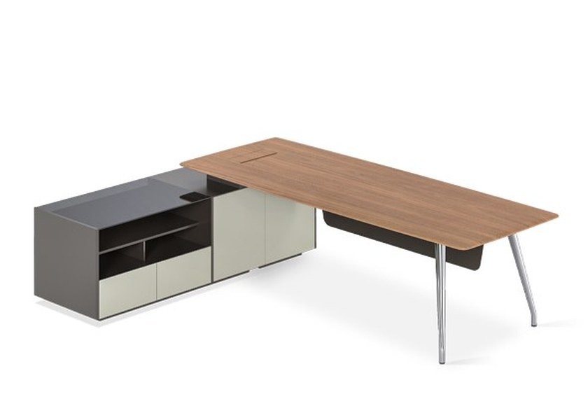 Varna L Shaped Executive Desk with Stable Design and Multiple Size Options for